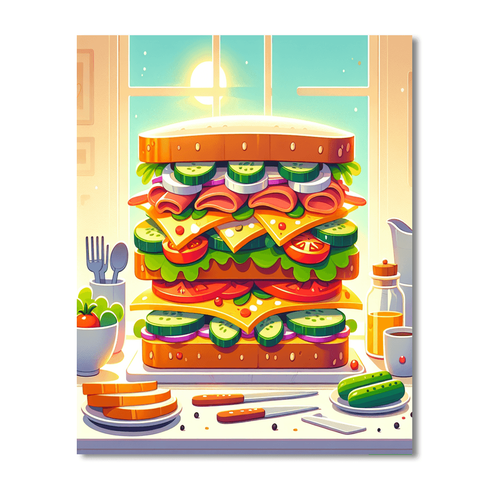 Gigantic Sandwich Number Painting