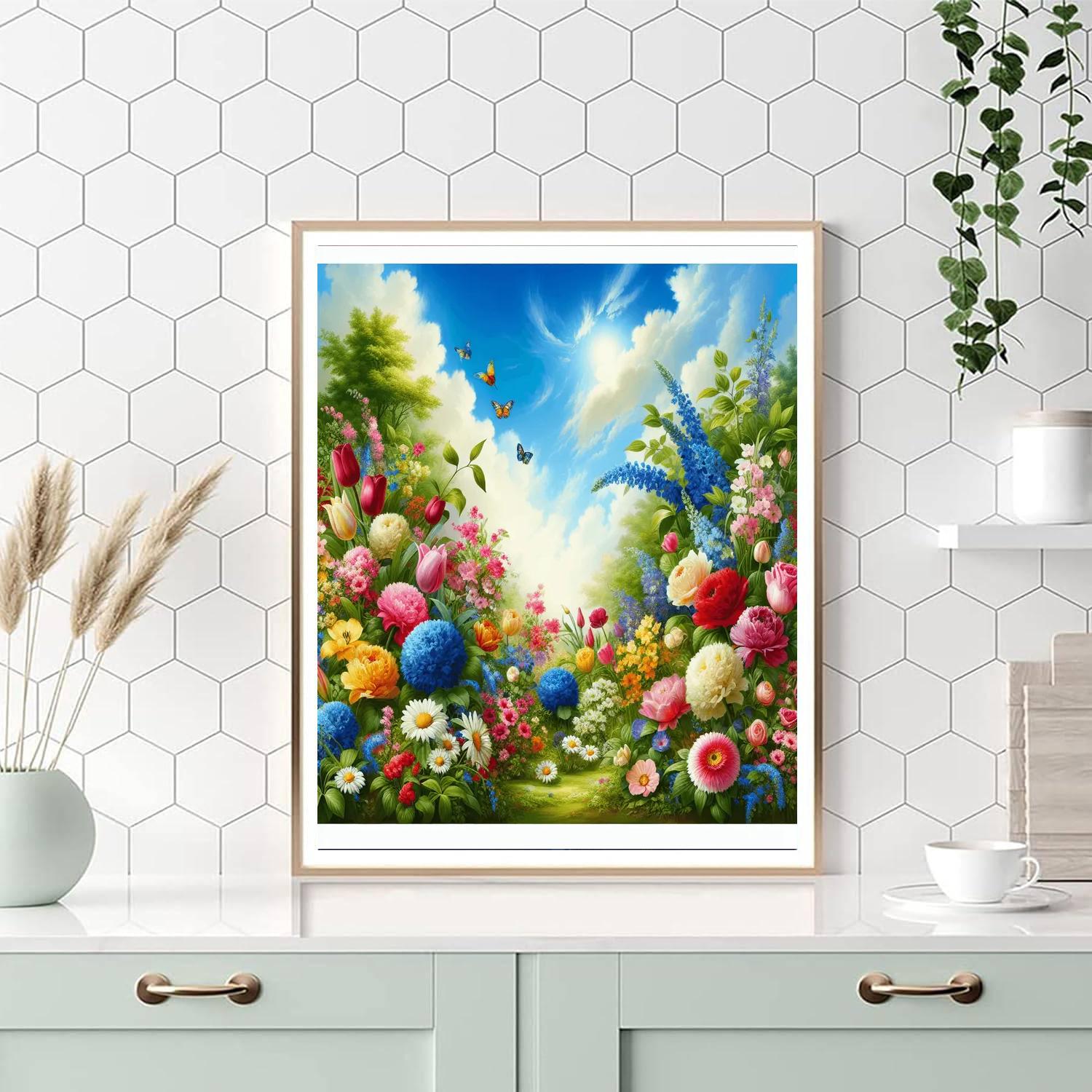 Blossoming Spring Garden Numbered Painting Kits