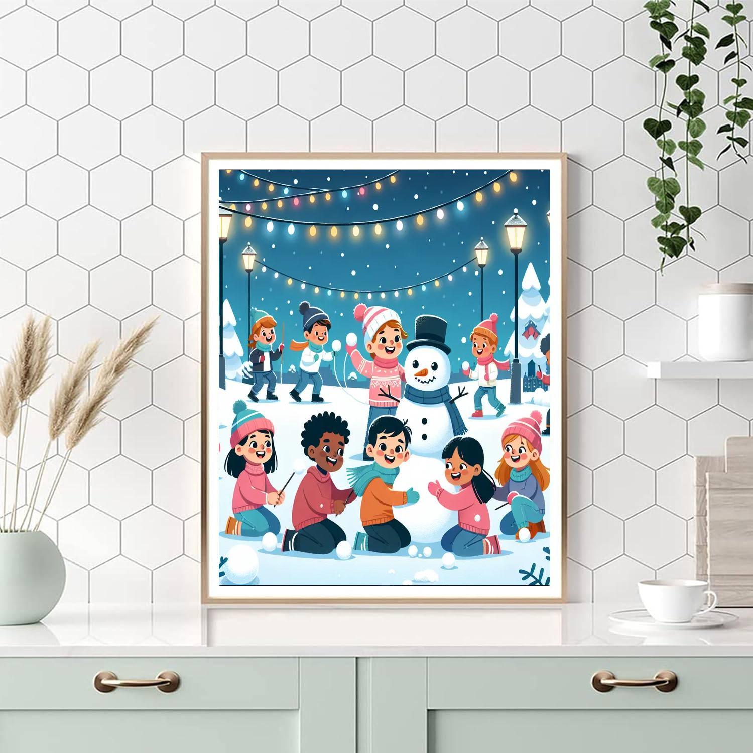 Magical Winter Festival DIY Paint By Numbers