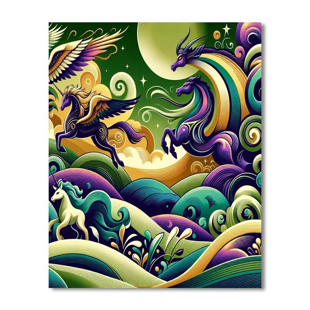 Mythical Creatures Unleashed Paint By Numbers Kits