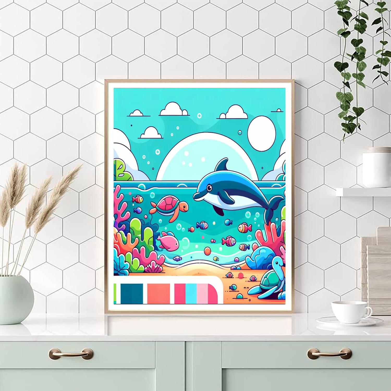 Tropical Lagoon Fun Paint By Numbers