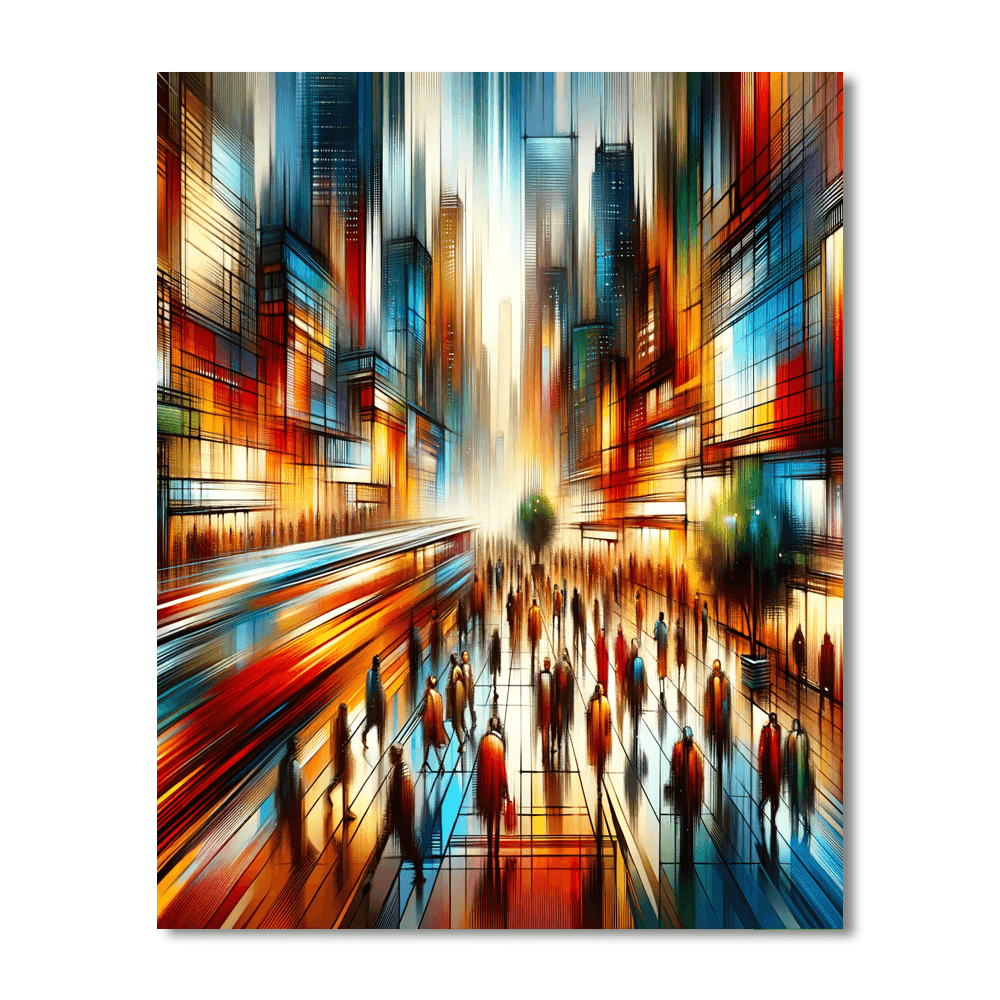 Charming Urban Stroll Paint By Number