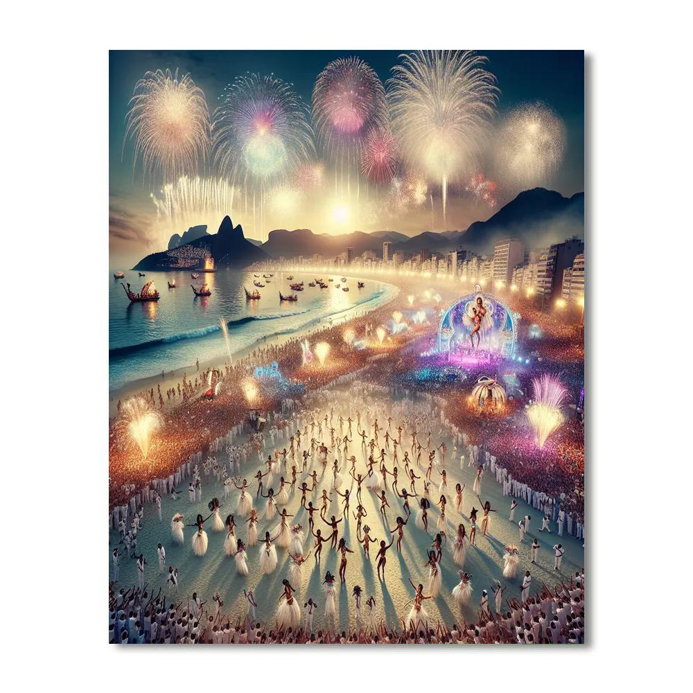 Rio De Janeiro New Year Celebration - Brazil Paint By Numbers Kits