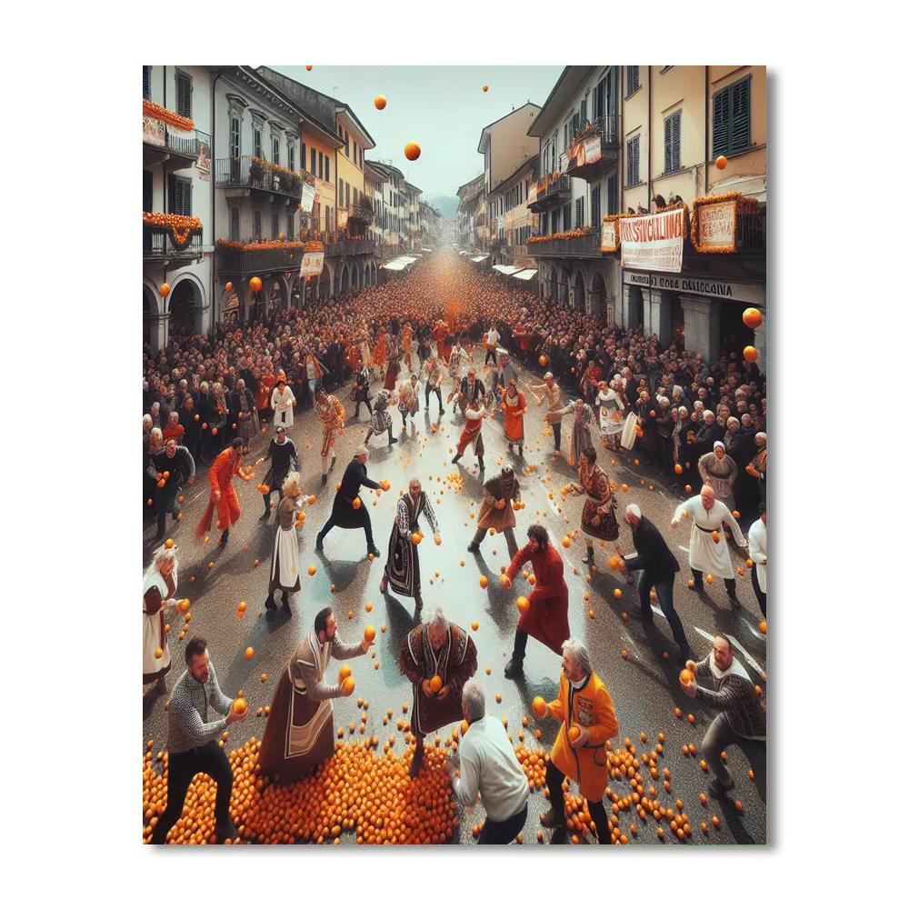 The Carnival Of Ivrea - Italy Numbered Painting Kits