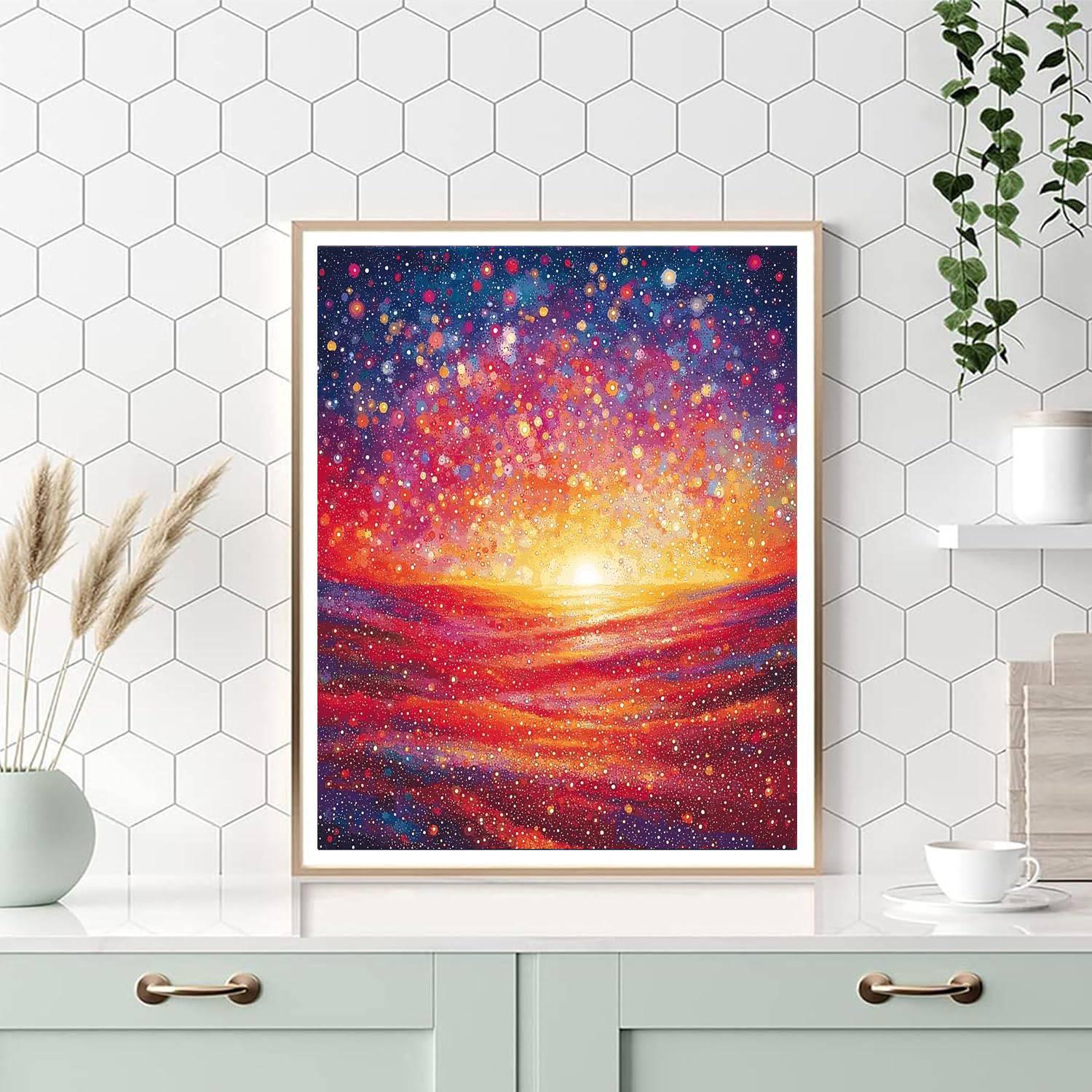 Georges Seurat Inspired Cosmic Dawn  Paint By Numbers Kits