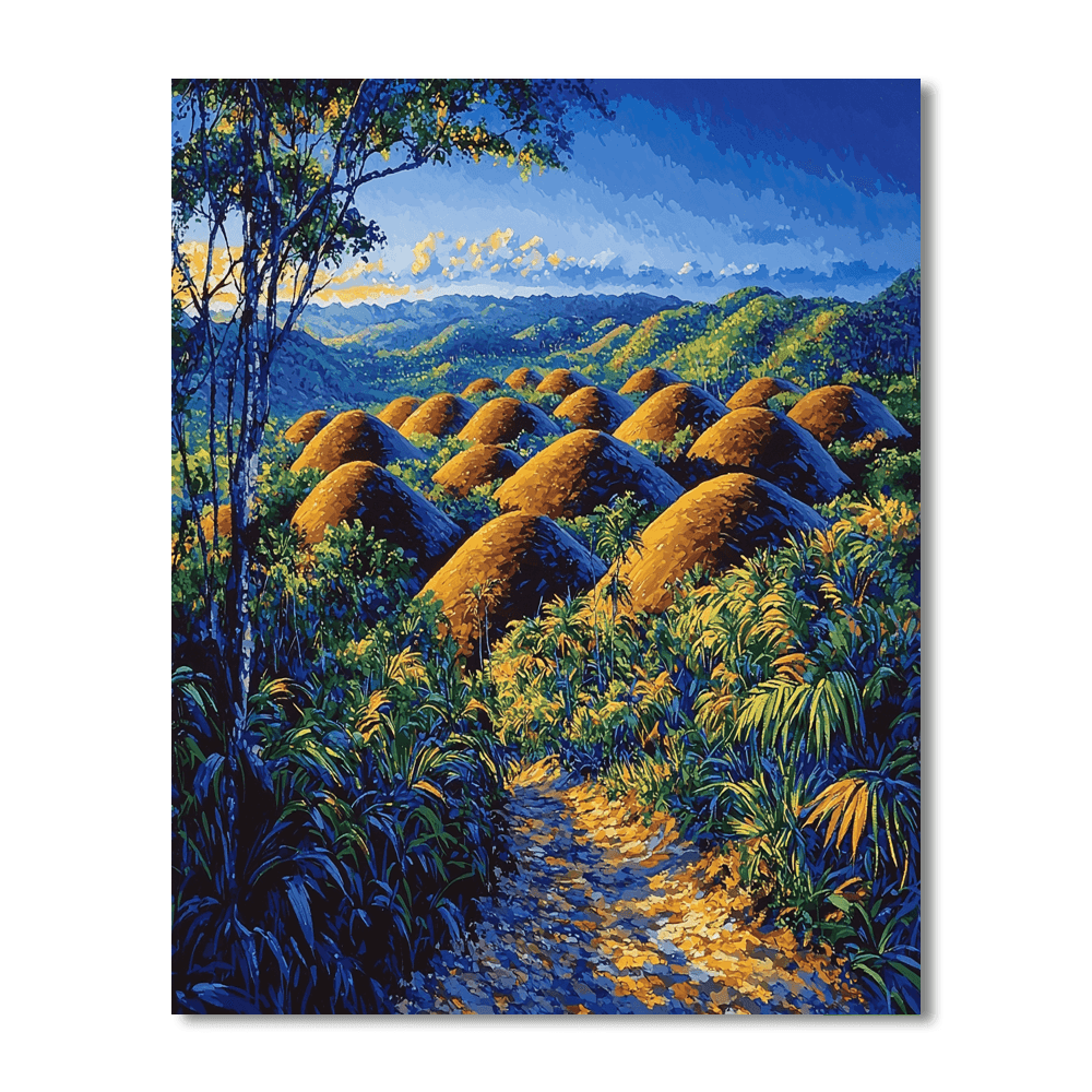 Chocolate Hills - Philippines Numbered Painting Kits