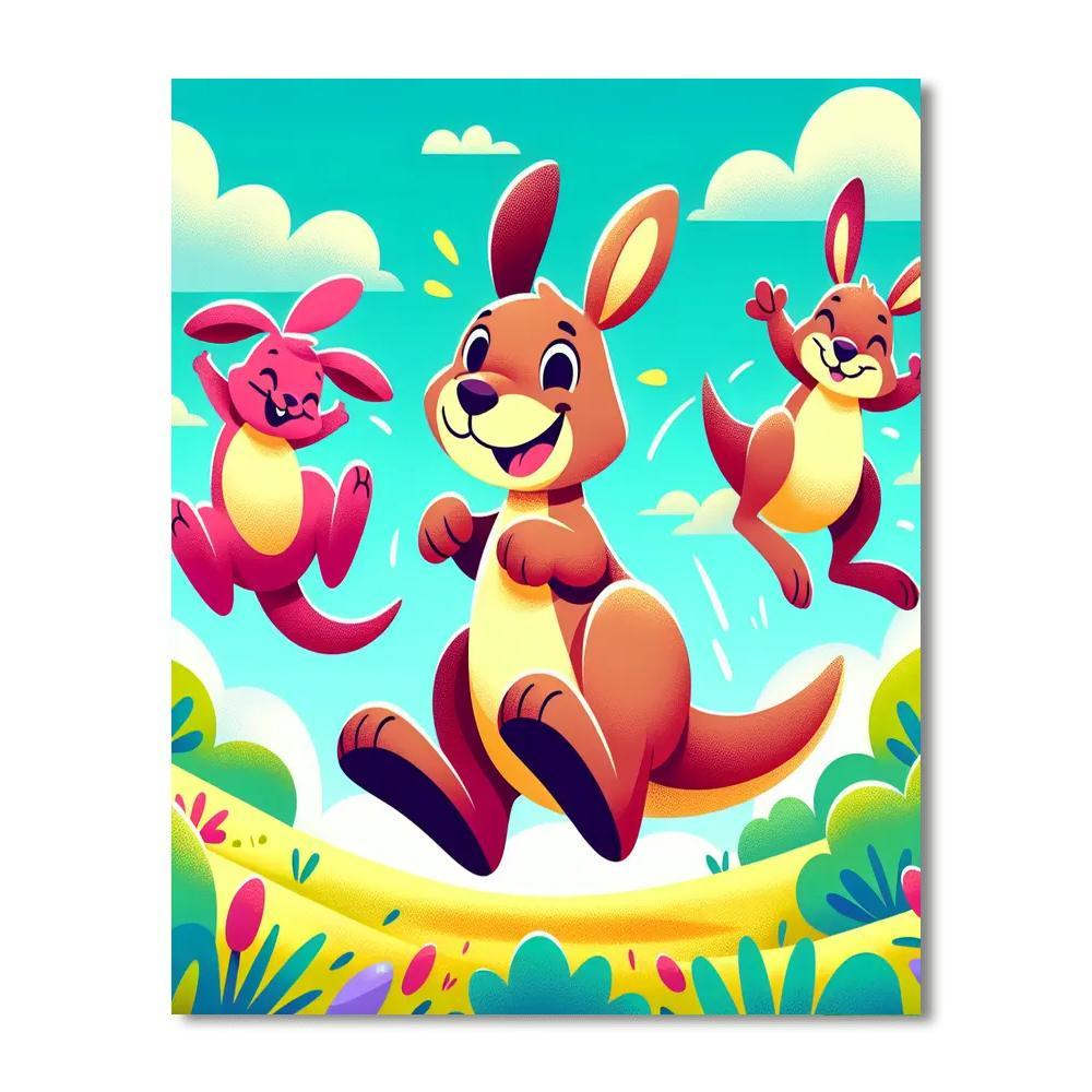 Bouncing Animal Friends Paint By Numbers Kits