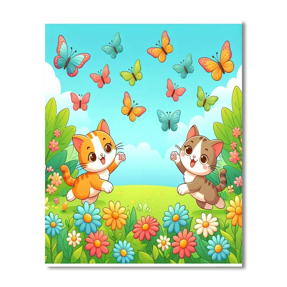 Adventurous Kittens Paint By Color