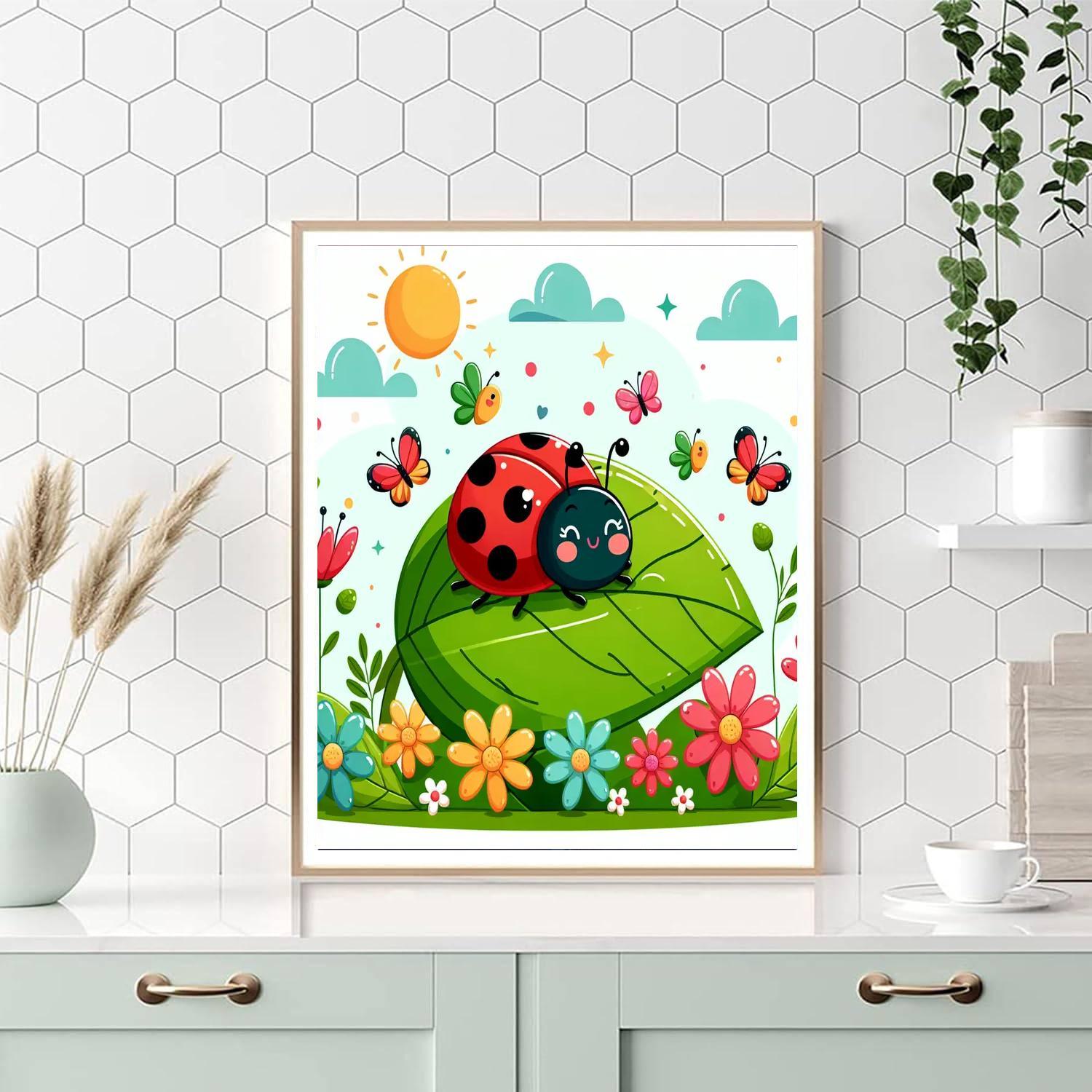 Colorful Garden Critters Painting Number Kit