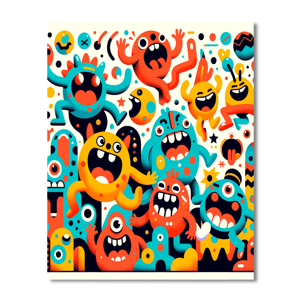 Funny Monsters Paint By Number