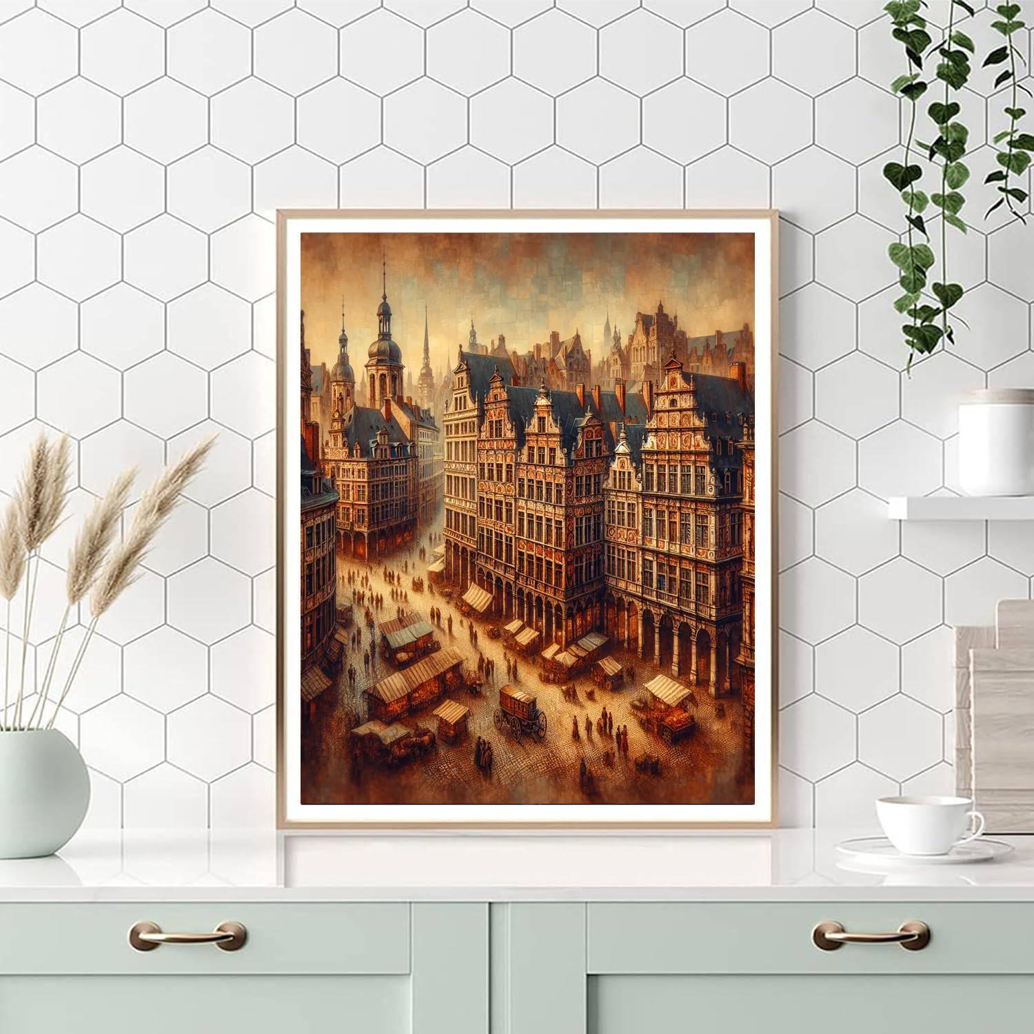 Historic Town Square Paint By Color