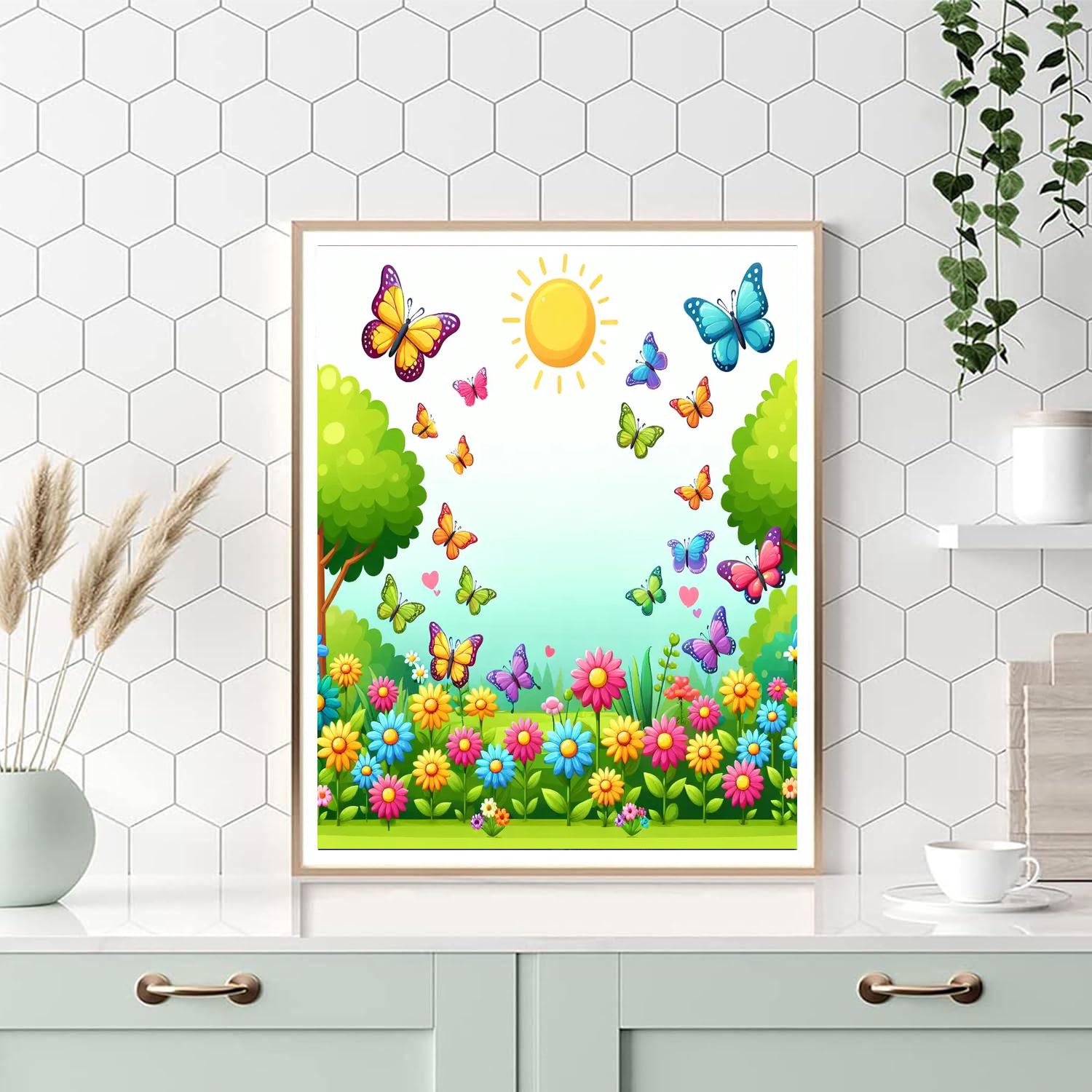 Garden Butterflies Magic Paint By Color
