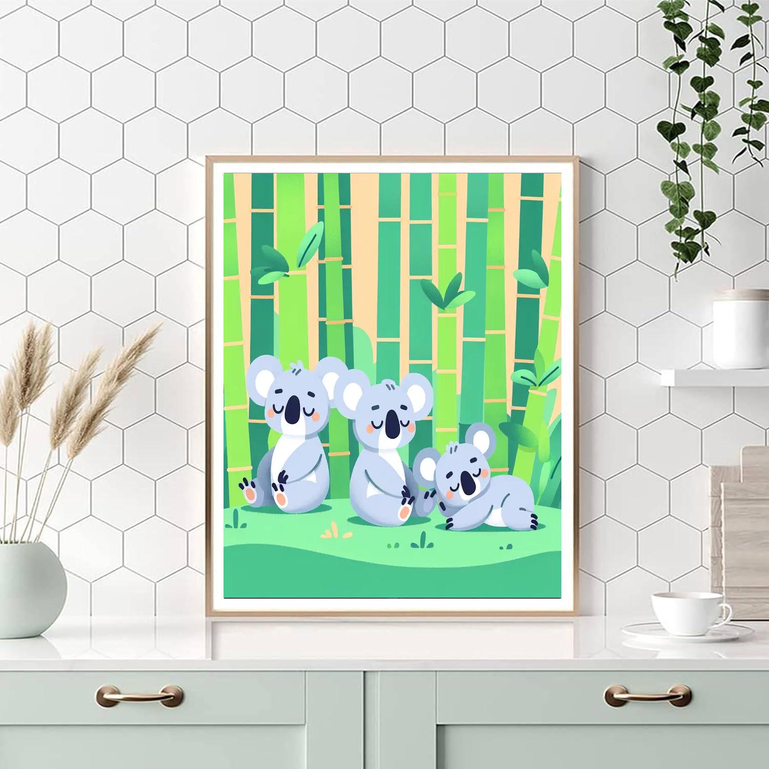 Koala's Bamboo Retreat Paint By Numbers