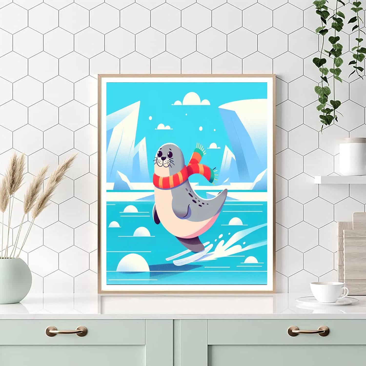 Arctic Explorer Seal Number Painting