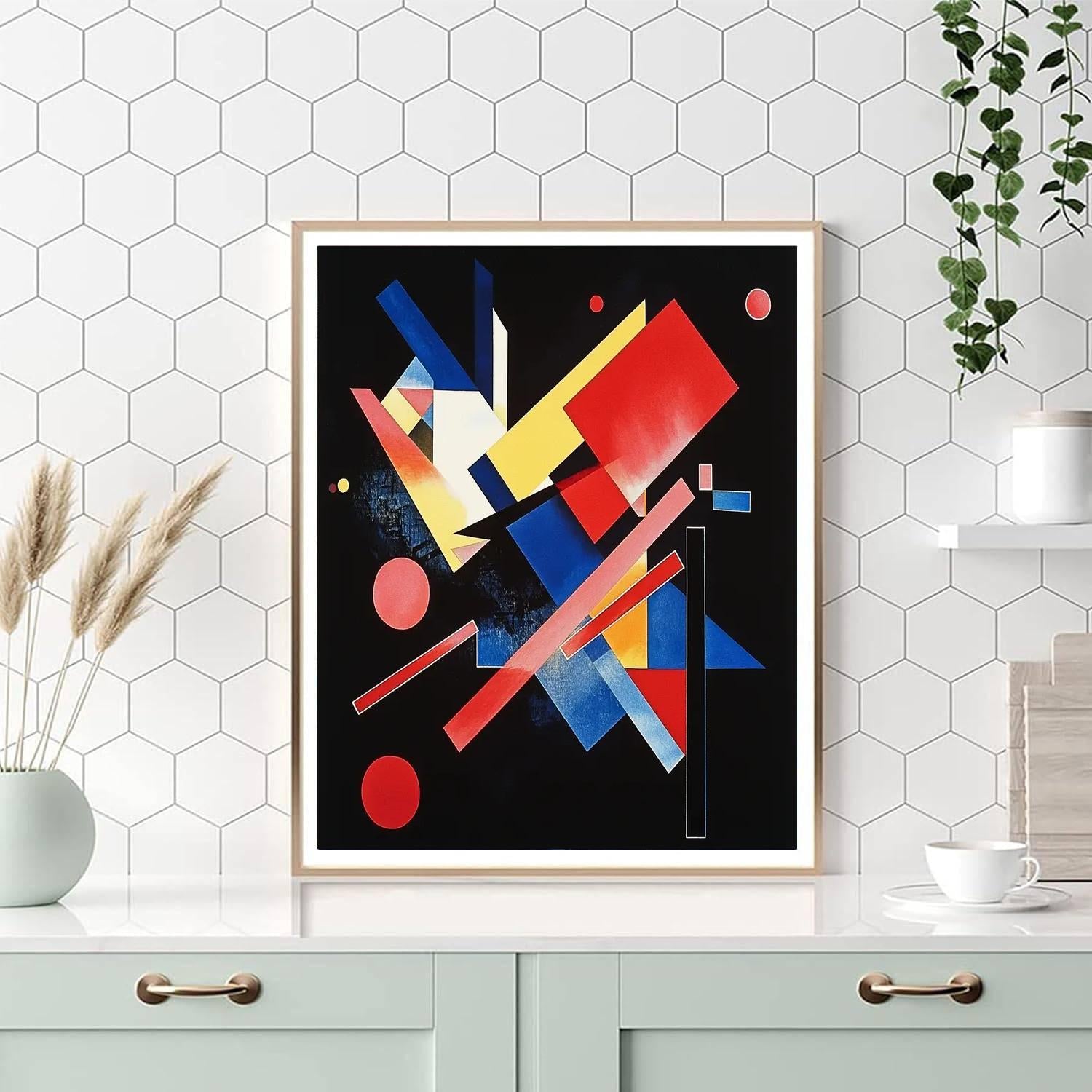 Kazimir Malevich Inspired Dynamic Geometry  Paint By Color