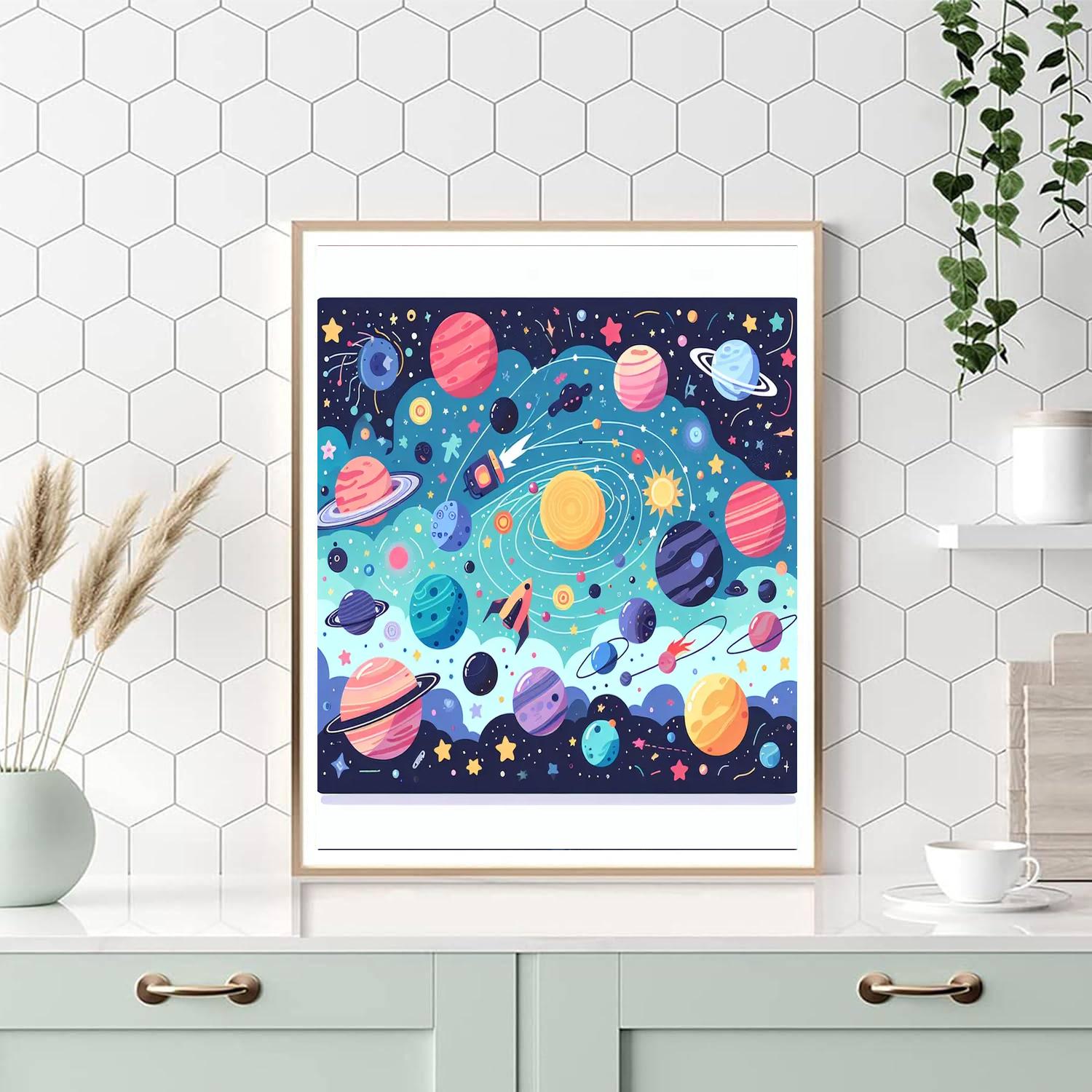 Glowing Galaxy Adventure Painting Number Kit