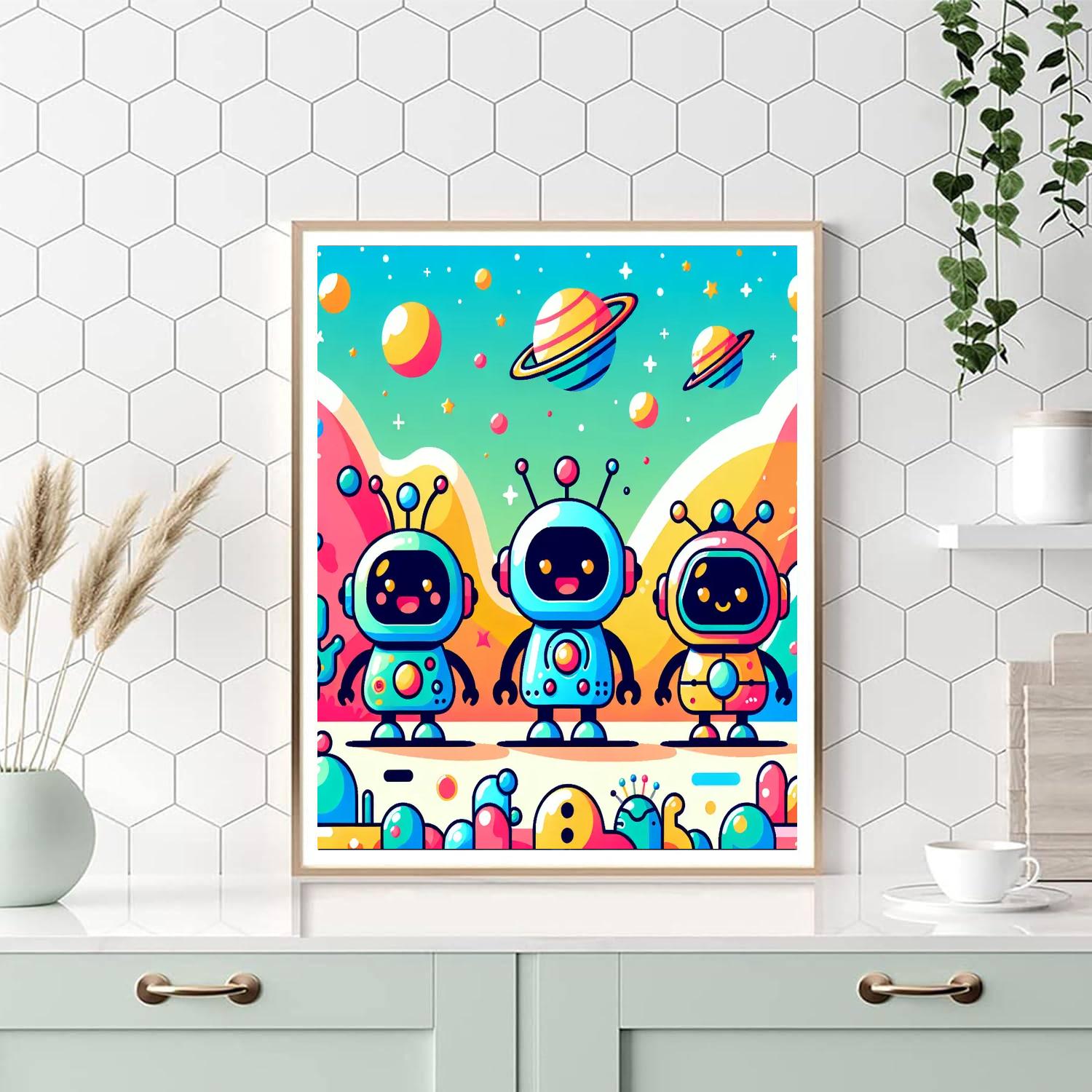 Space Robot Mission Painting By Numbers Kit