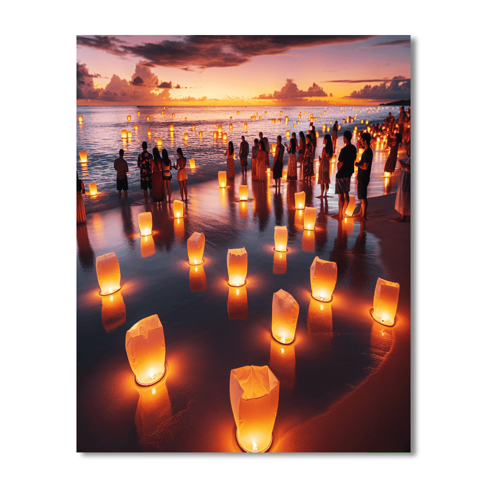Lantern Floating Hawaii - Usa Paint By Numbers Kits