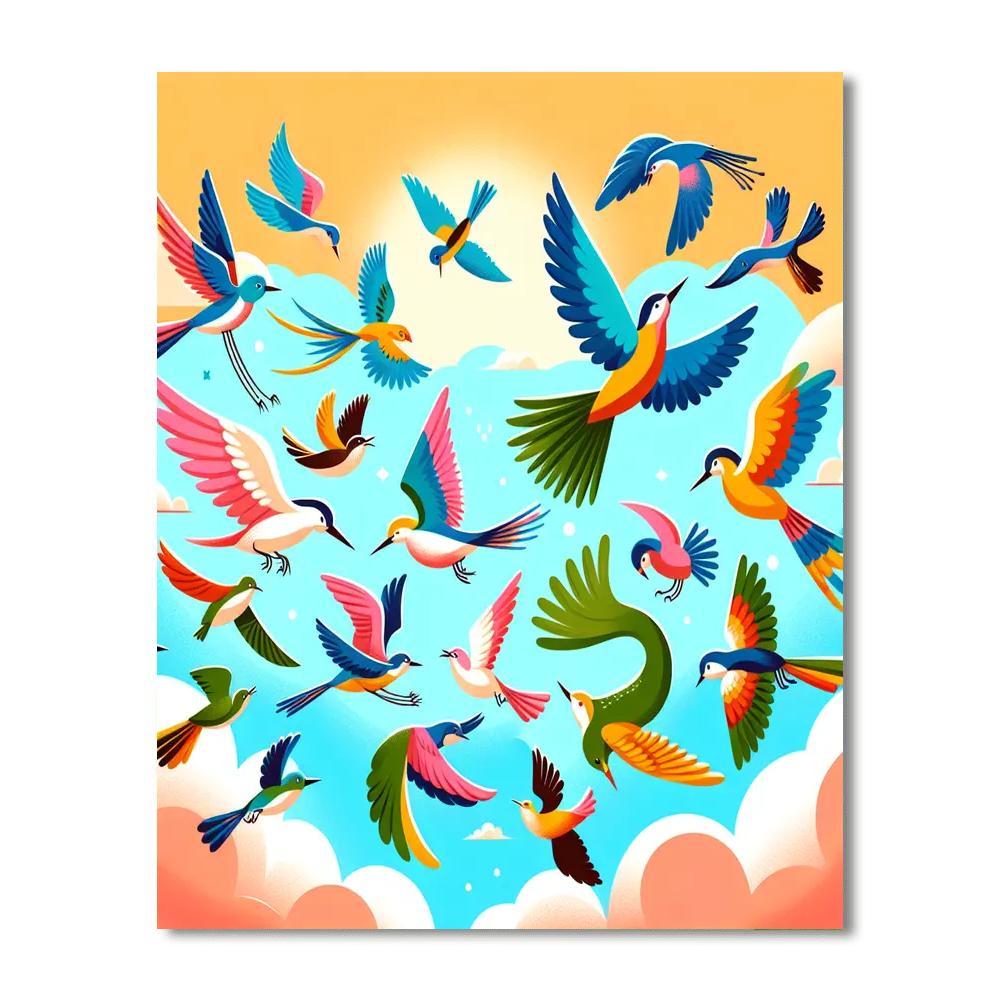 Aerial Acrobatics Paint By Color