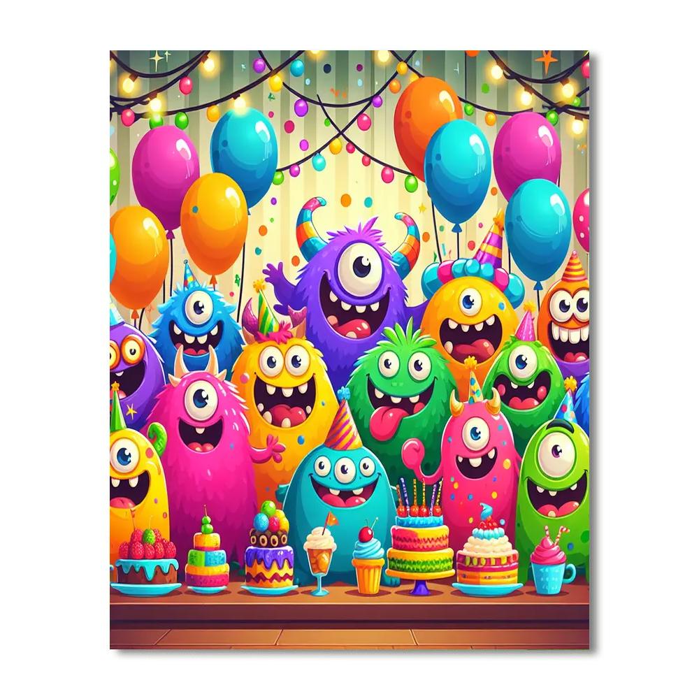 Silly Spooky Monsters Paint By Color