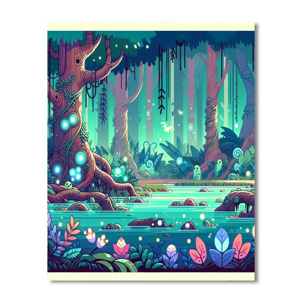 Mystic Enchanted Swamp Paint By Number