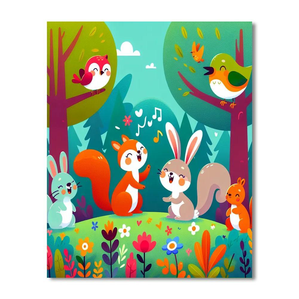 Cheerful Woodland Paint By Numbers Kits