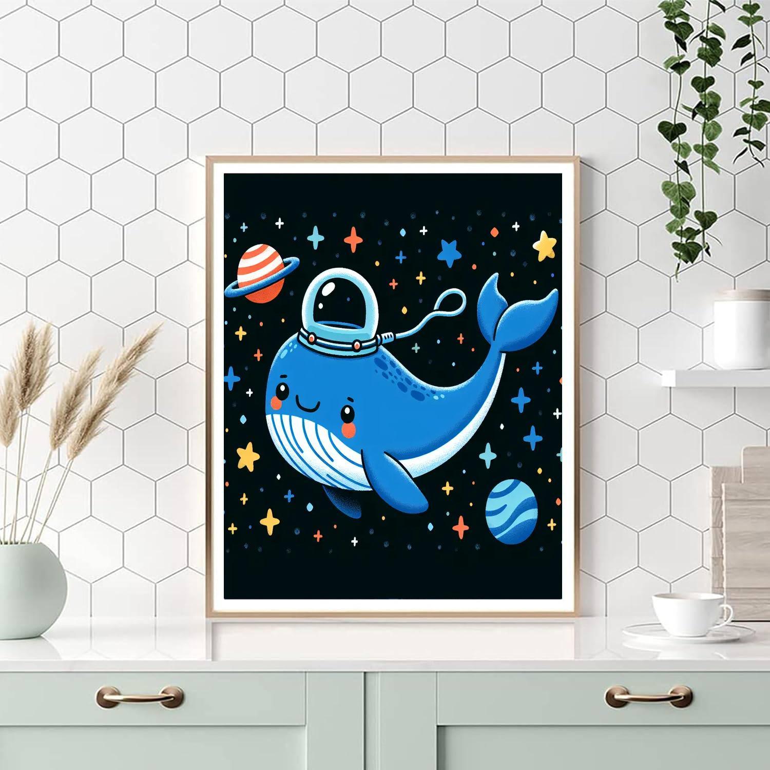 Cosmic Whale Adventure Paint By Numbers
