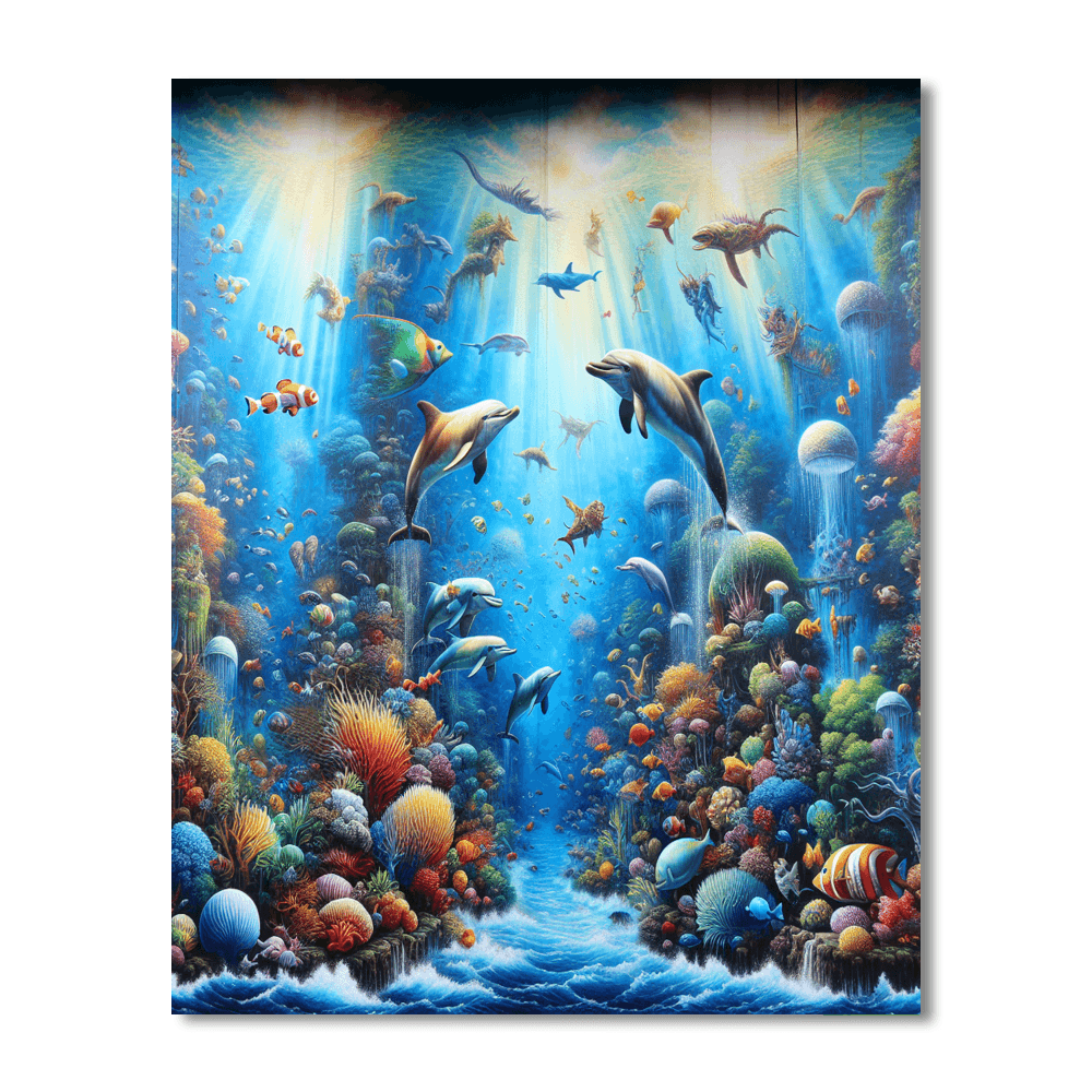 Fantasy Undersea Kingdom Paint By Numbers Art