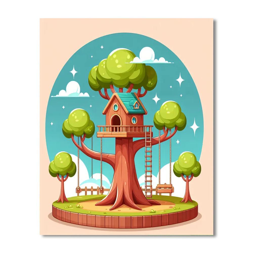 Colorful Treehouse Paint By Color
