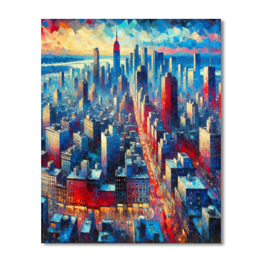 Energetic Urban Panorama Paint By Numbers