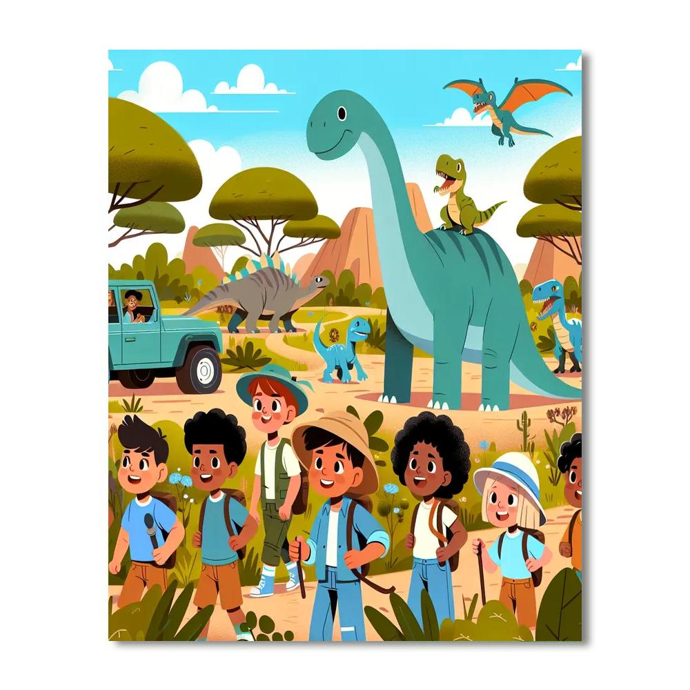 Dino Safari Quest Numbered Painting Kits