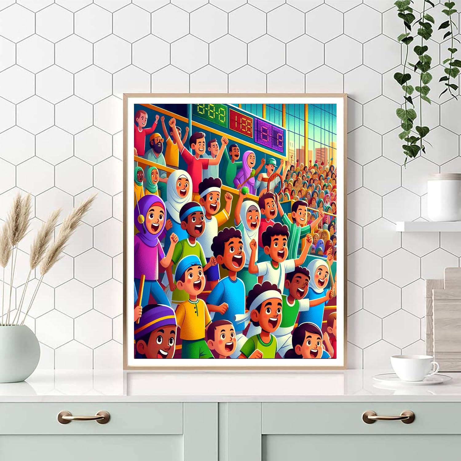 Energetic Sports Extravaganza Paint By Numbers Art