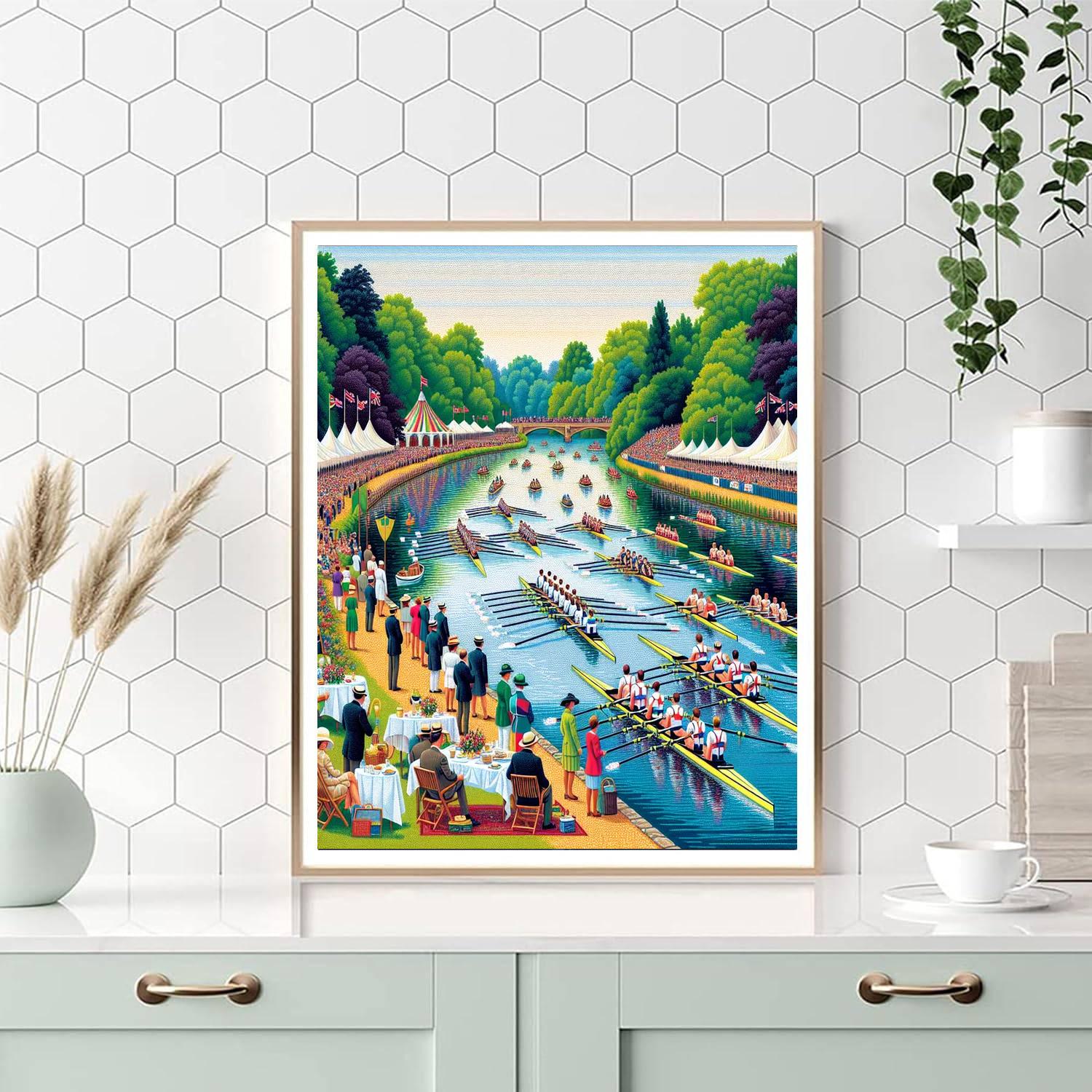 Henley Royal Regatta - Henley-on-thames, England Painting Number Kit