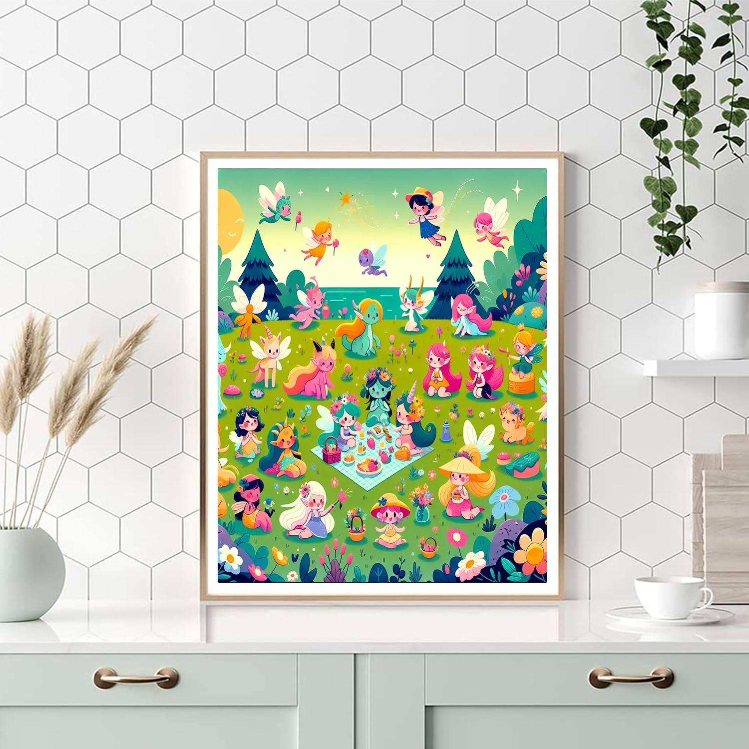Enchanted Fairy Tale Picnic Paint By Numbers