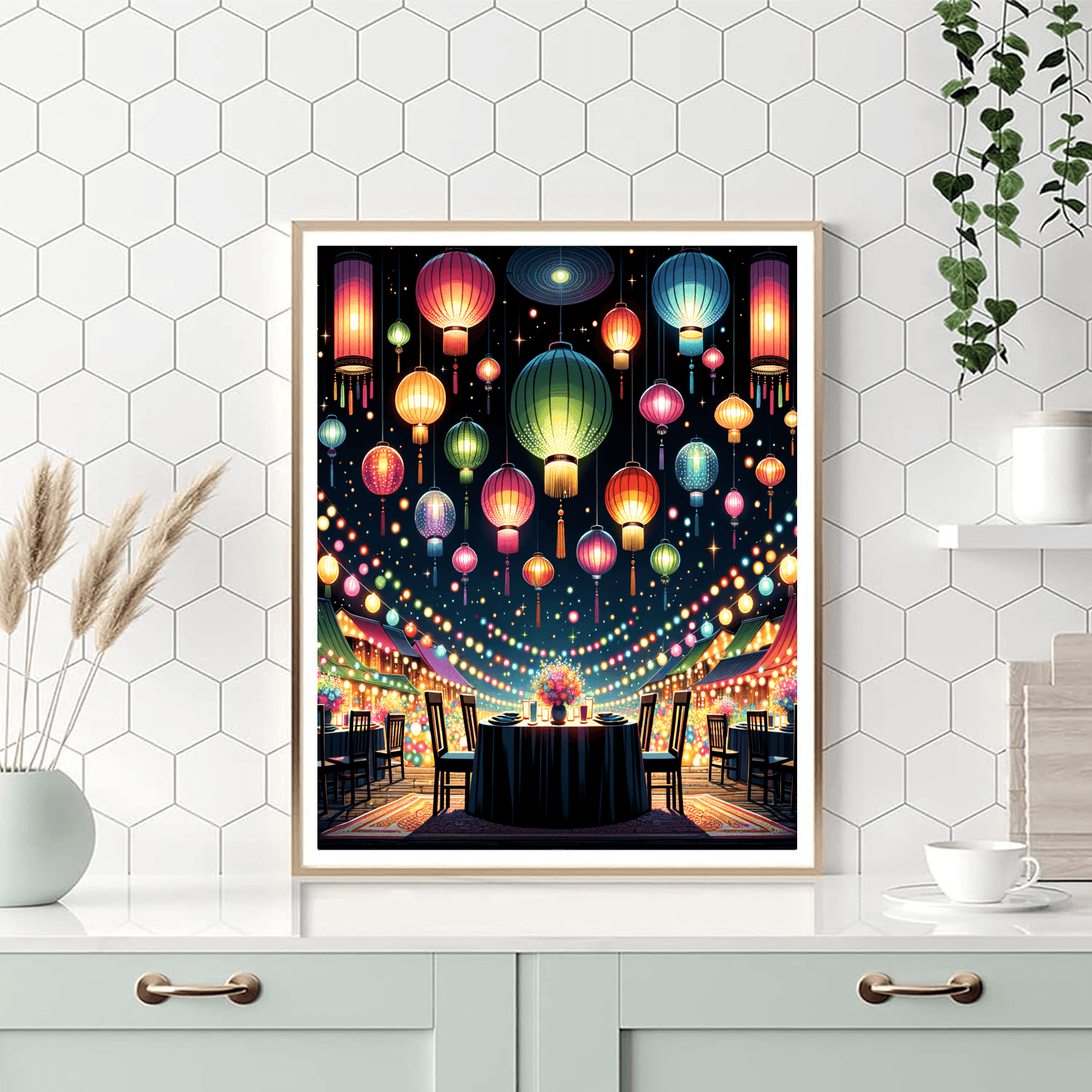 Colorful Festival Of Lights DIY Paint By Numbers