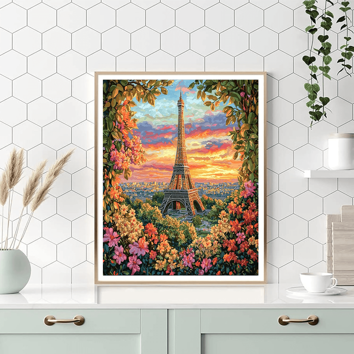Eiffel Tower Viewpoints Number Painting