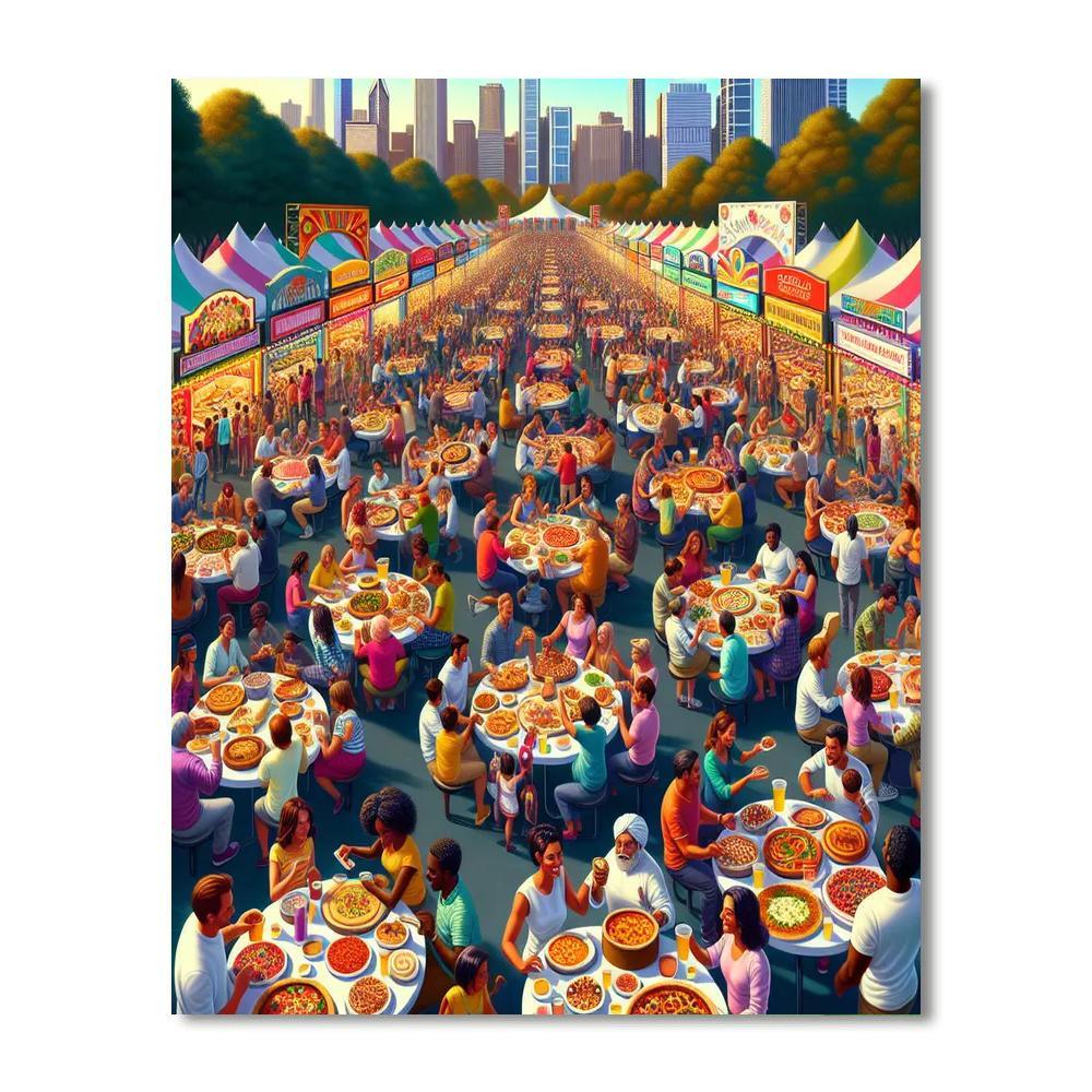 Taste Of Chicago - Chicago, Usa Painting By Numbers Kit