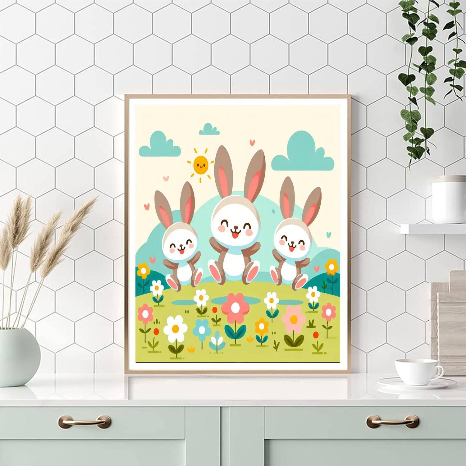Bouncy Bunny Family Paint By Numbers