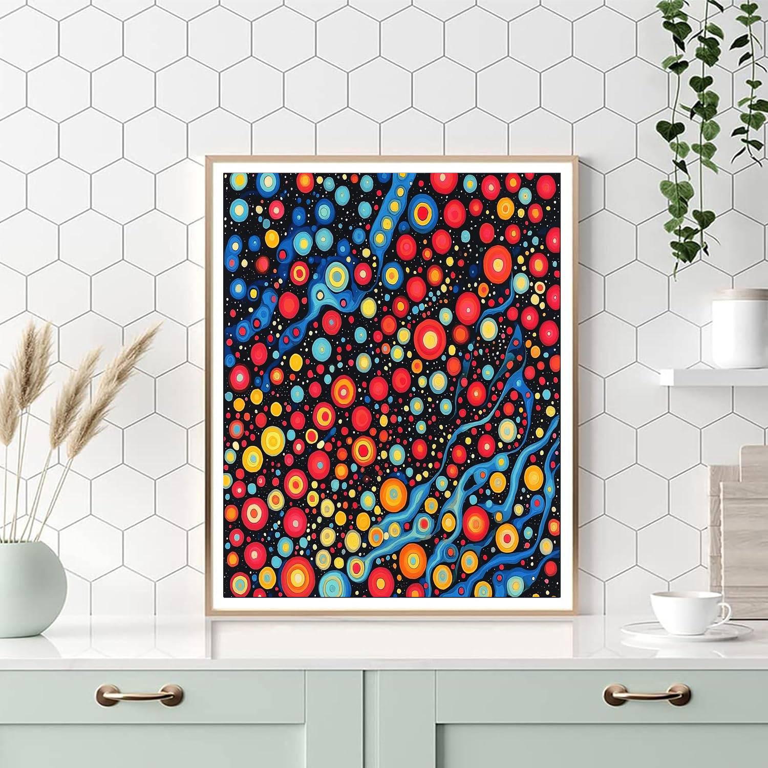 Yayoi Kusama Inspired Illusory Patterns Of The Cosmos  Paint By Number