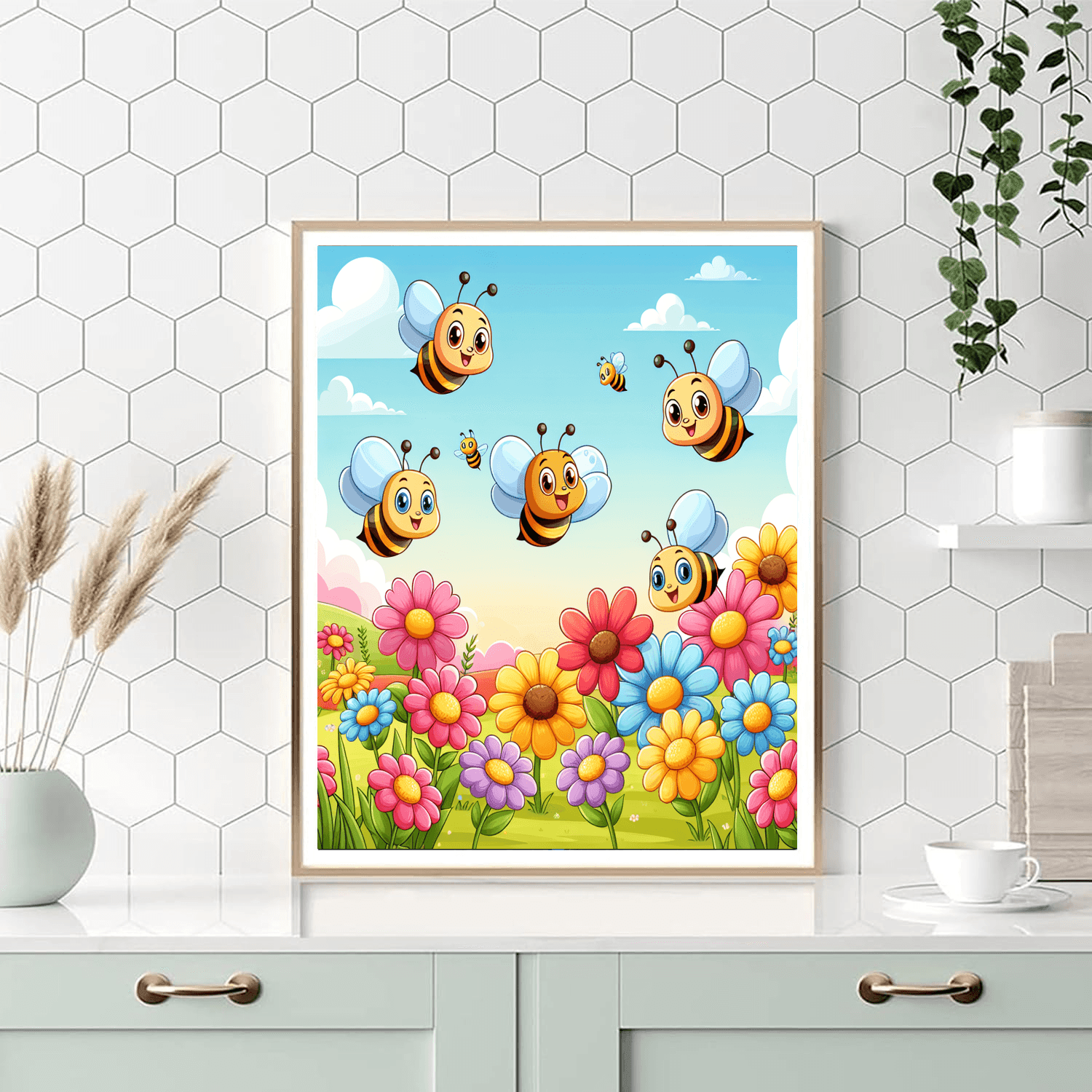 Buzzy Bee Garden Paint By Number