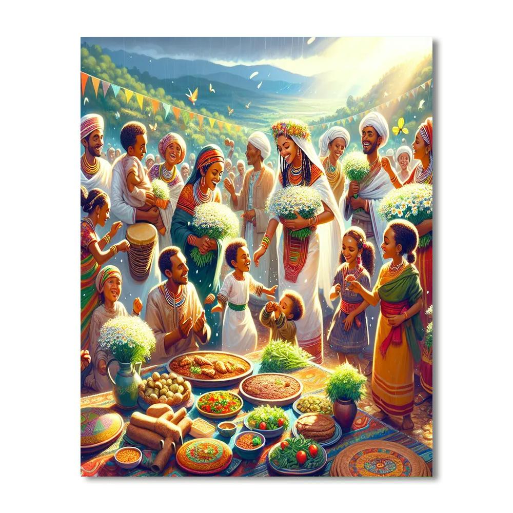 Enkutatash - Ethiopia Paint By Color