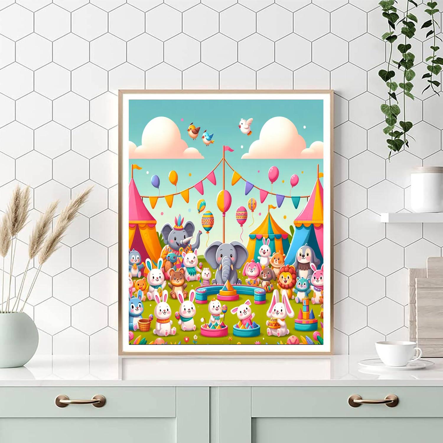 Festival Of Colorful Creatures Paint By Numbers Art