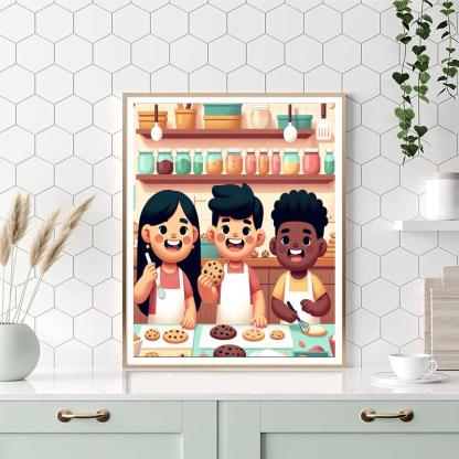 Charming Cookie Bakery Numbered Painting Kits