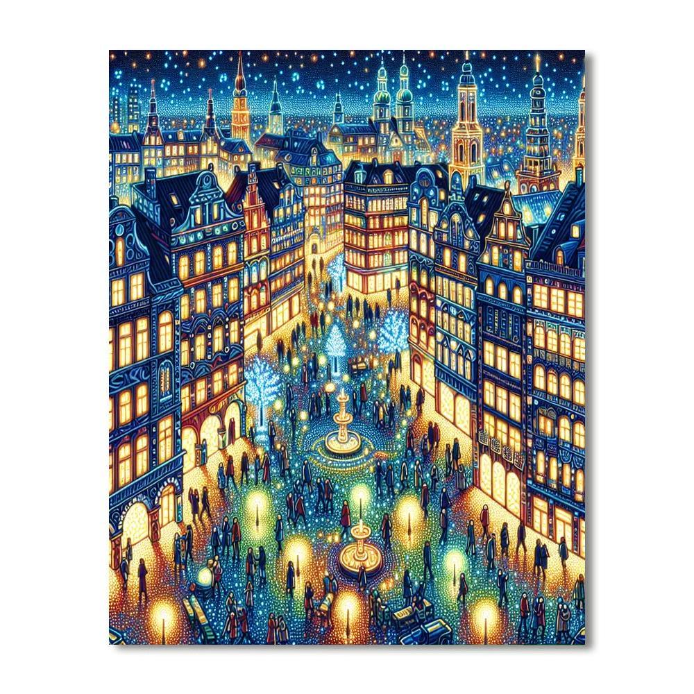 Lyon Festival Of Lights - France Numbered Painting Kits