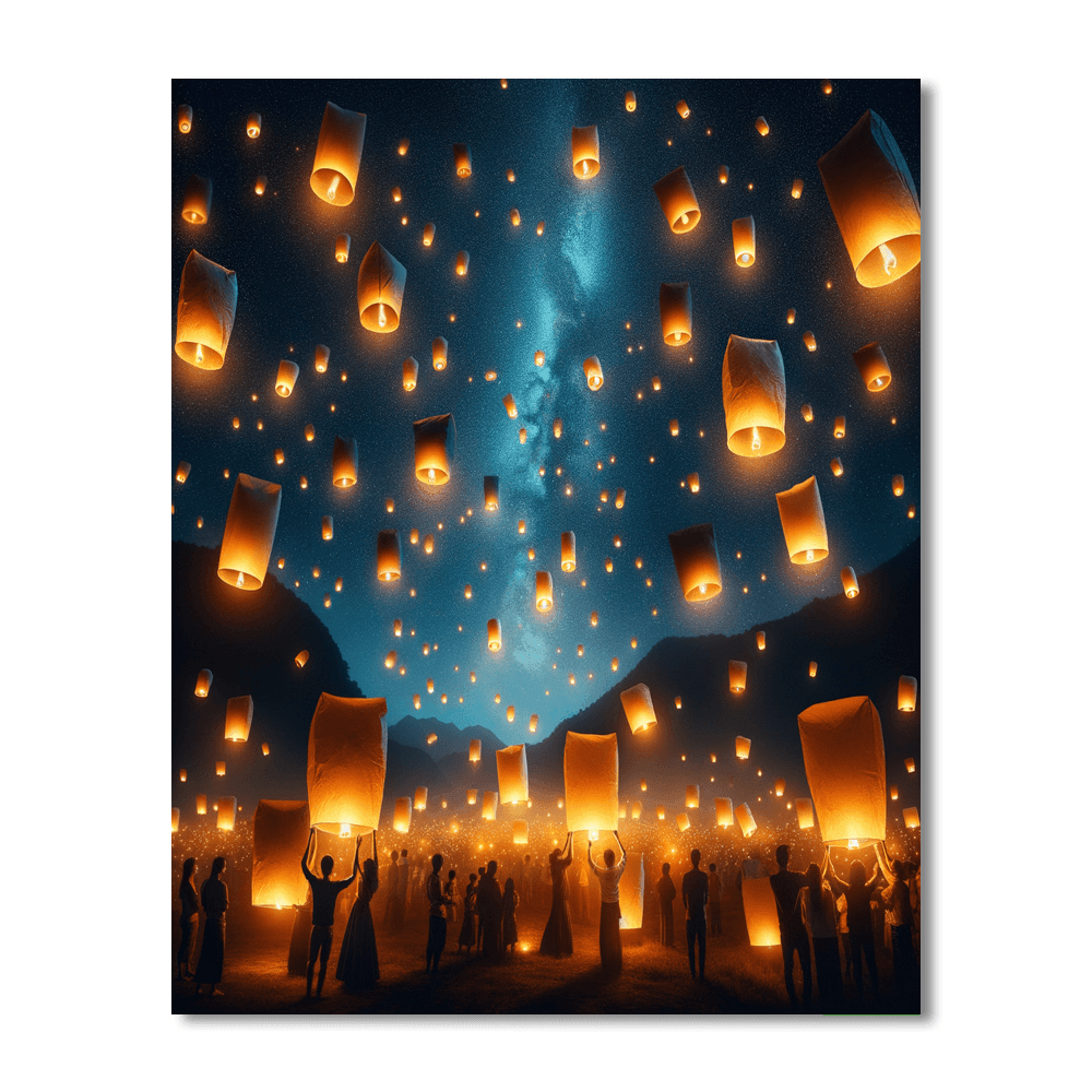 Pingxi Lantern Festival - Taiwan Paint By Number