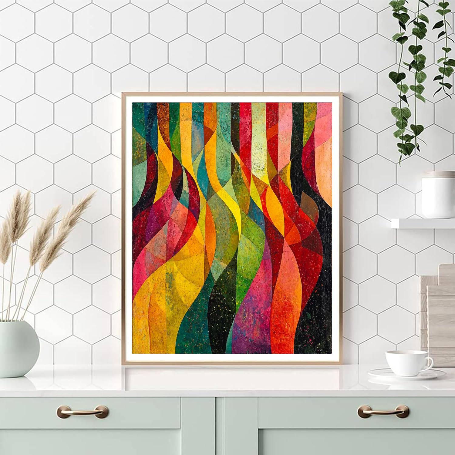 Paul Klee Inspired Vibrant Pathways  Paint By Number