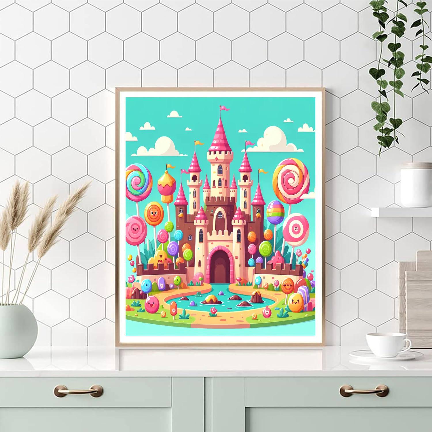 Magical Candy Castle Number Painting