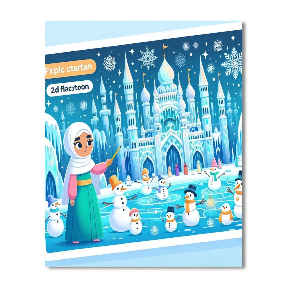 Enchanted Ice Palace Painting Number Kit