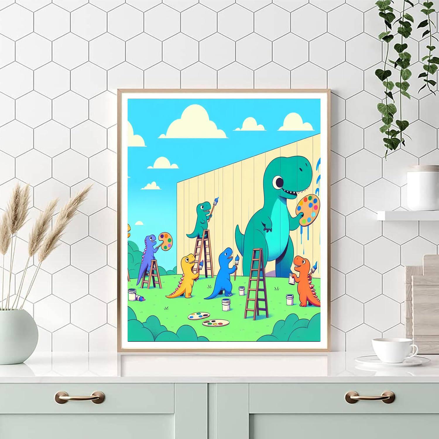 Artful Dinosaurs Numbered Painting Kits