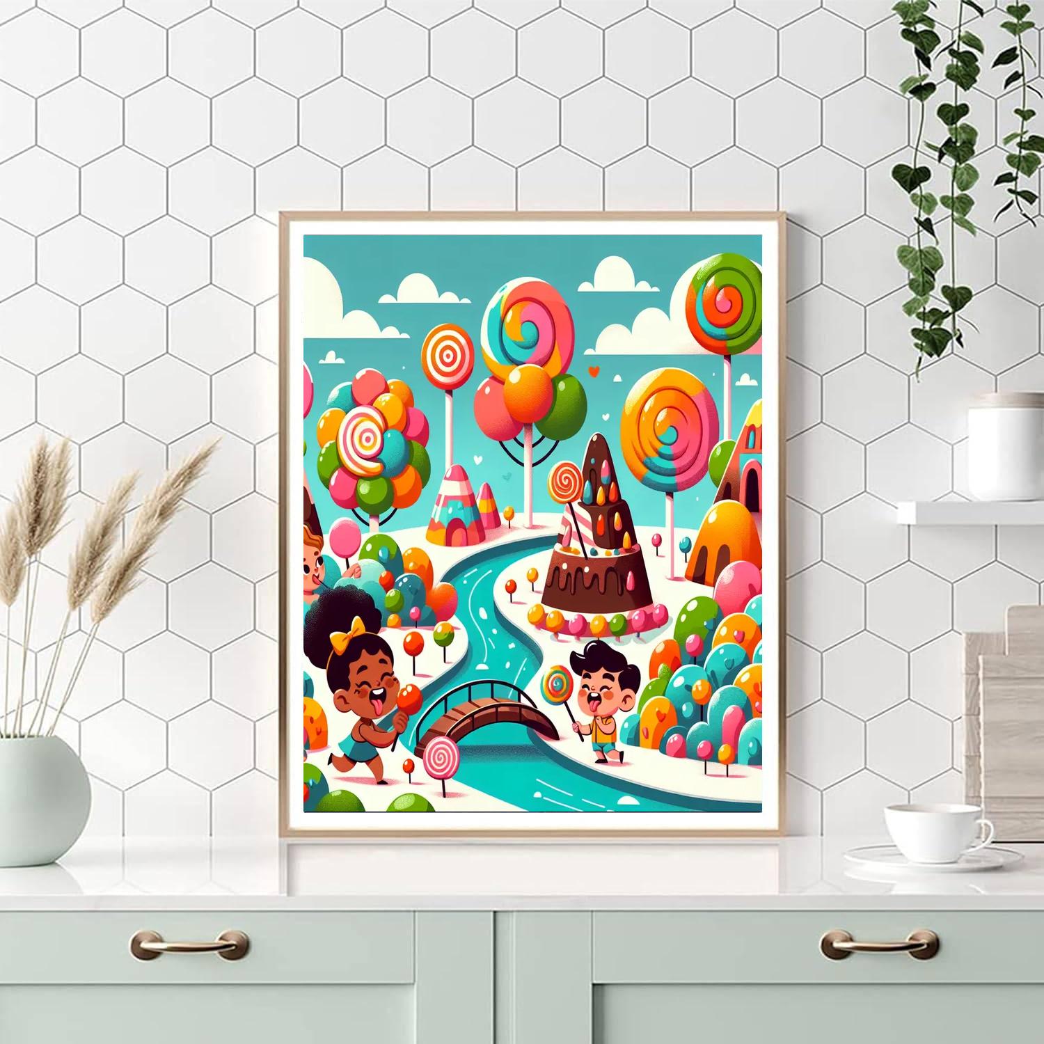 Sweet Tooth Candy Land Number Painting